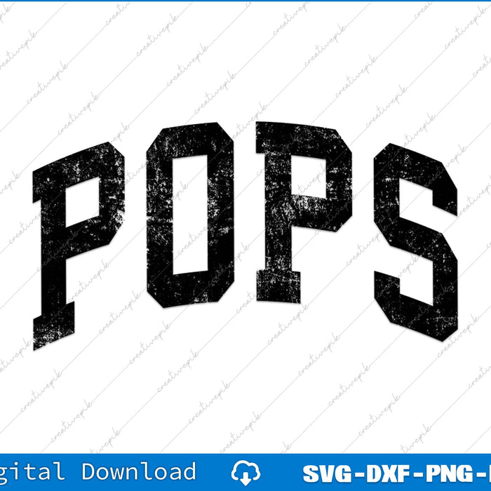 Pops Classic Bold Font Birthday Pops SVG PNG Cutting Printable File