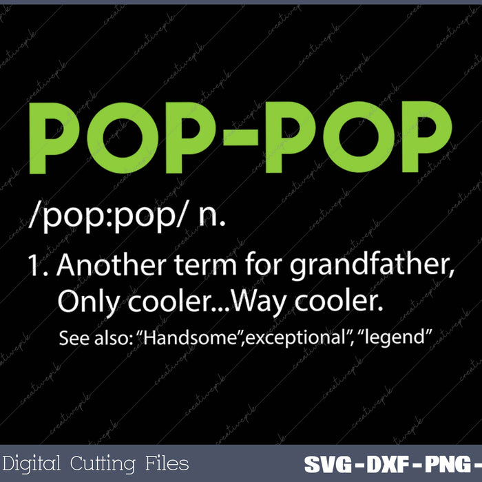 Pops for Grandpa, Pop-Pop Definition Cool Dad