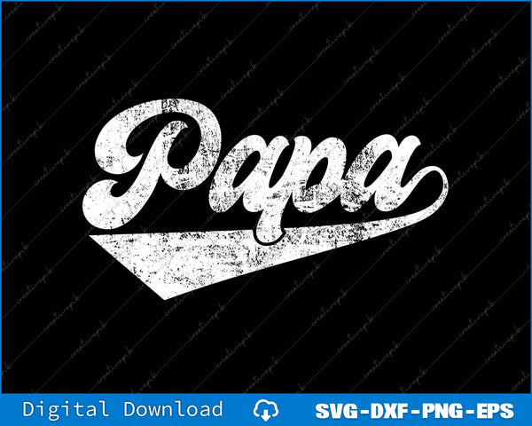 Pops Vintage Retro Father's Day Papa Grandpa SVG PNG Cutting Printable File