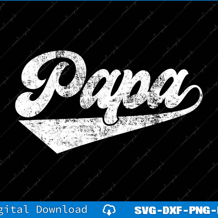 Pops Vintage Retro Father's Day Papa Grandpa SVG PNG Cutting Printable File