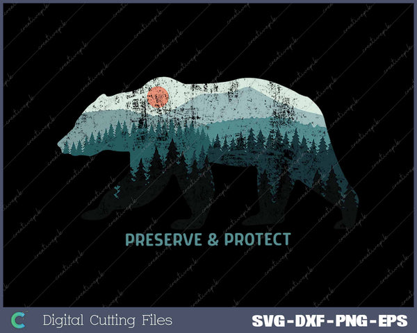 Preserve & Protect Vintage Wildlife National Park Bear