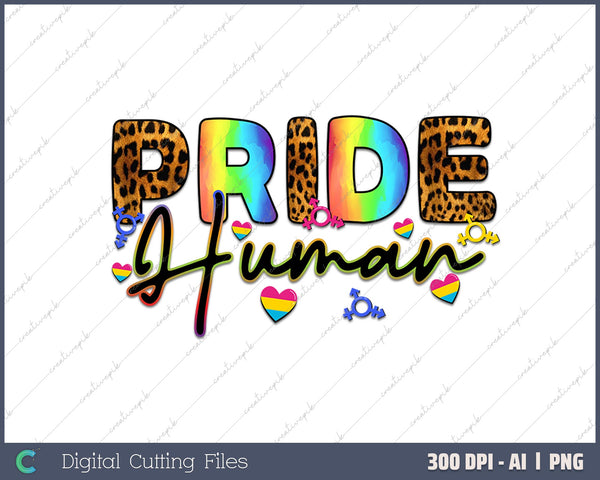 Pride Human AI PNG Sublimation Files