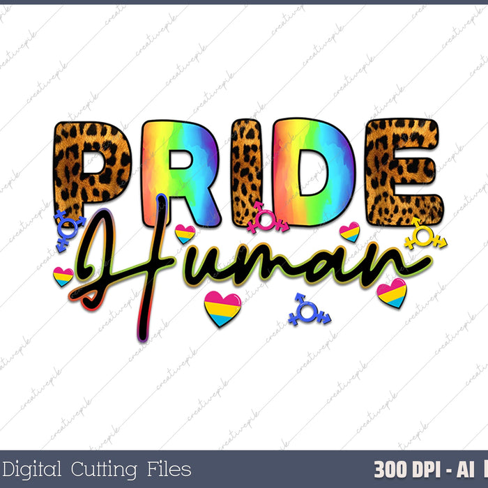 Pride Human AI PNG Sublimation Files