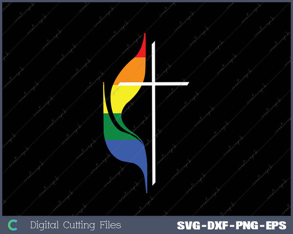 Pride Methodist Gay Transgender Christian Rainbow