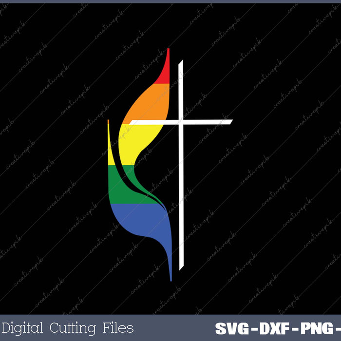 Pride Methodist Gay Transgender Christian Rainbow