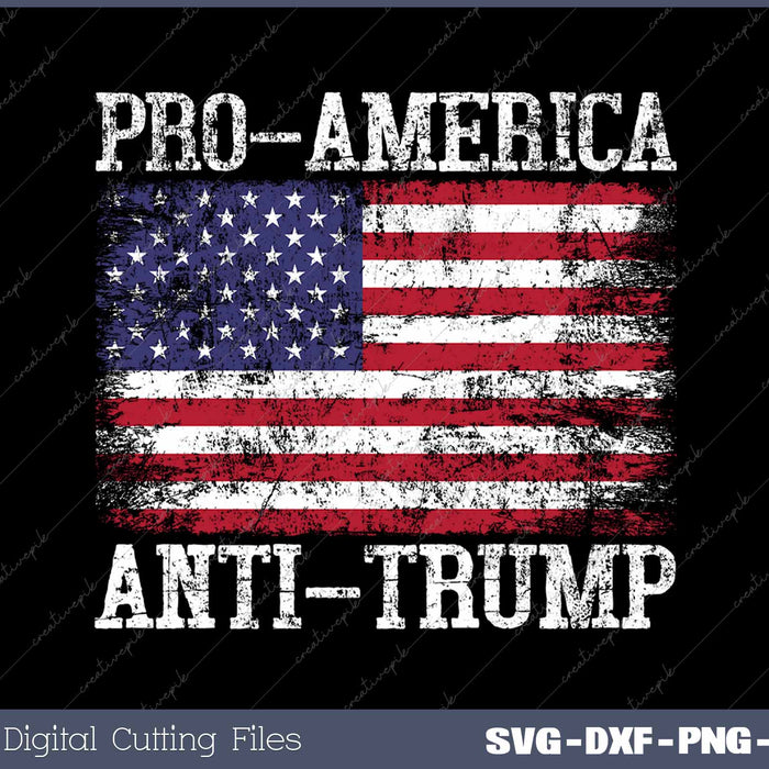 Pro-America Anti-Trump American USA Flag Resist SVG PNG Cutting Printable Files