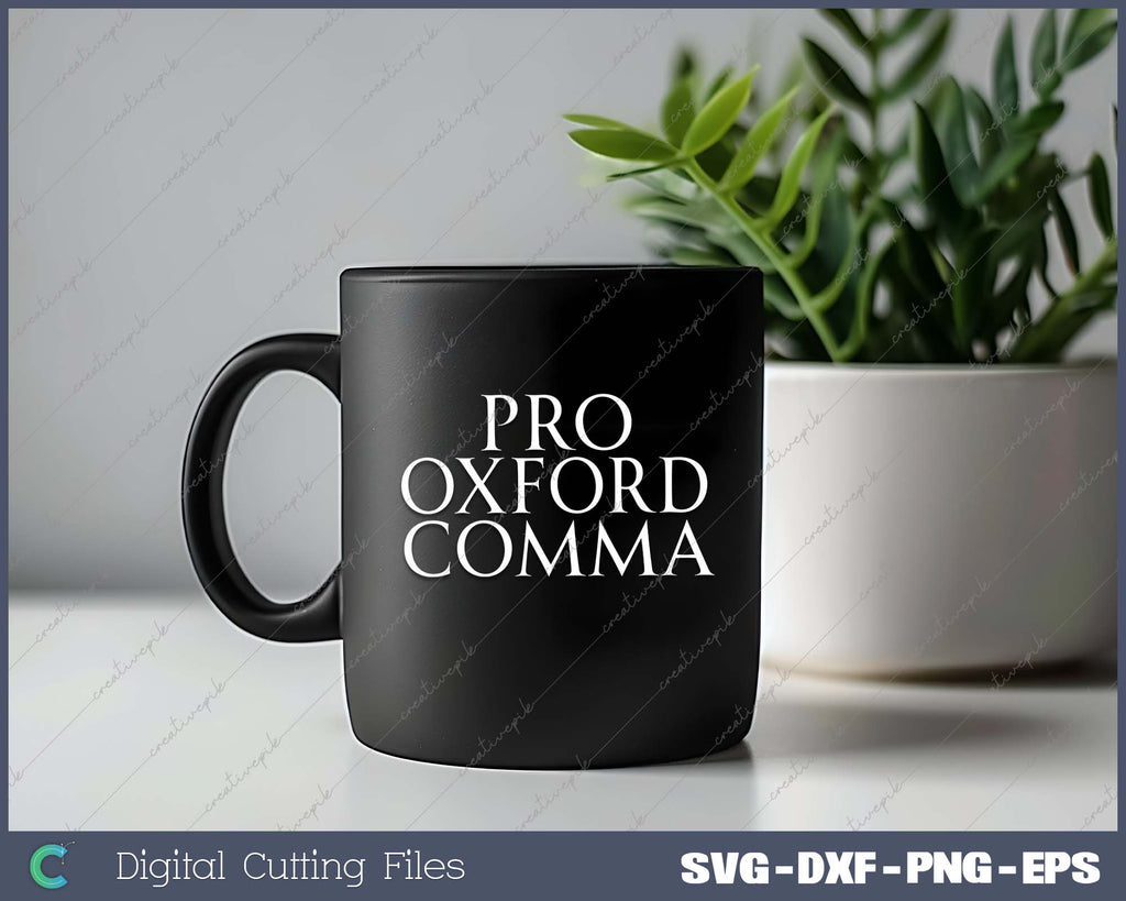 Pro Oxford Comma Funny Grammar Police Tee SVG PNG Cutting Files ...