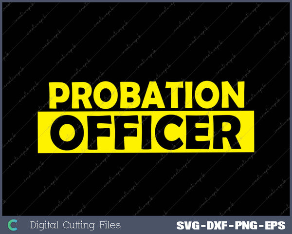 Probation Parole Enforcement Police Officer Uniform SVG PNG Cutting Printable Files