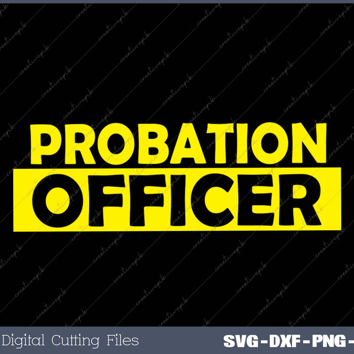 Probation Parole Enforcement Police Officer Uniform SVG PNG Cutting Printable Files