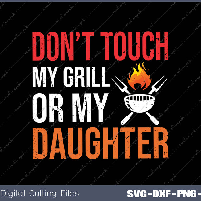 Protective Daddy Shirt Daughter Dad Barbecue Grilling Gift