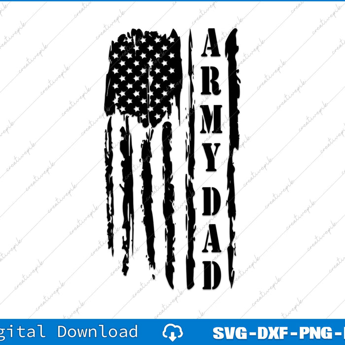 Proud Army Dad Patriotic Military Dad SVG PNG Cutting Printable File