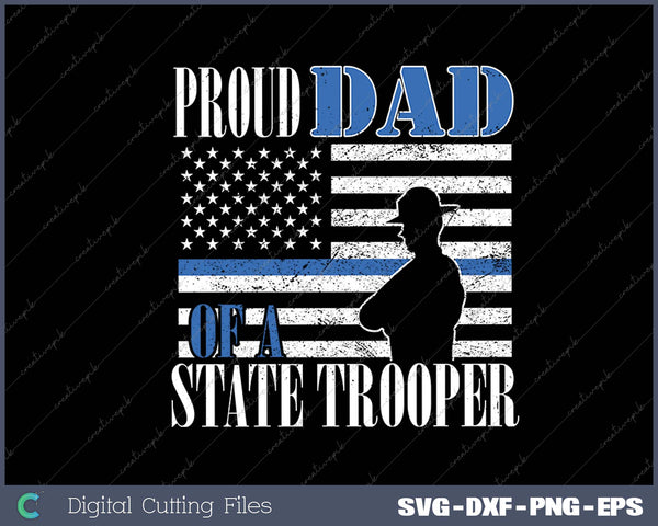 Proud Dad of a Police Officer SVG PNG Cutting Printable Files