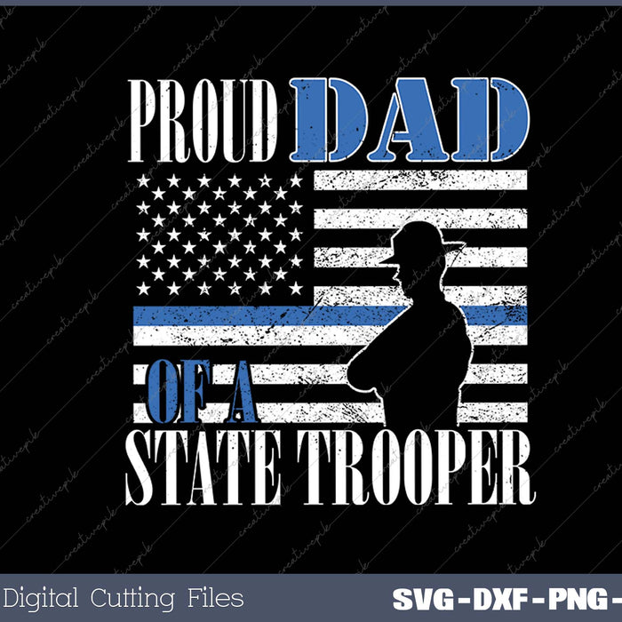 Proud Dad of a Police Officer SVG PNG Cutting Printable Files