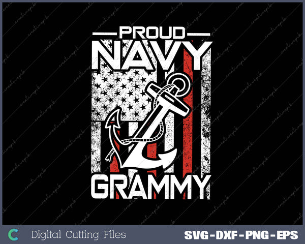 Proud Navy Grammy SVG PNG Cutting Printable Files