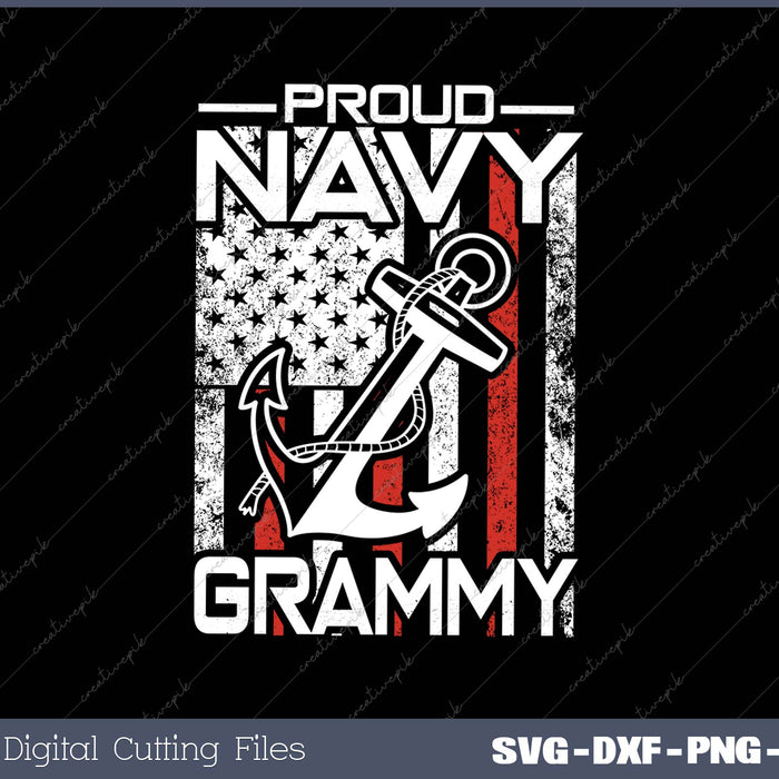 Proud Navy Grammy SVG PNG Cutting Printable Files