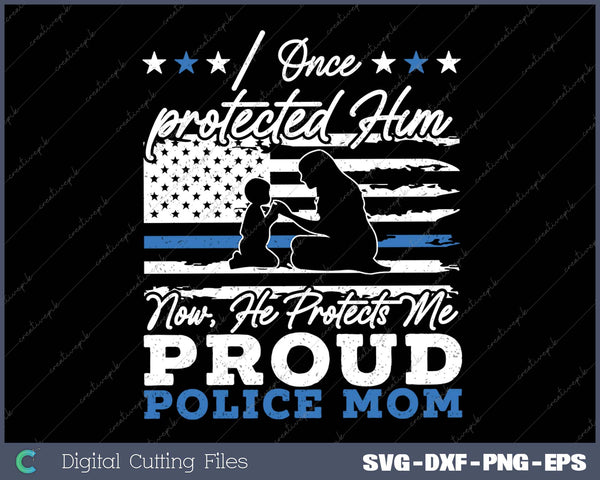 Proud Police Mom Law Enforcement Thin Blue Line Cop