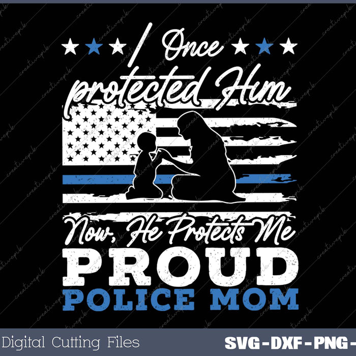 Proud Police Mom Law Enforcement Thin Blue Line Cop