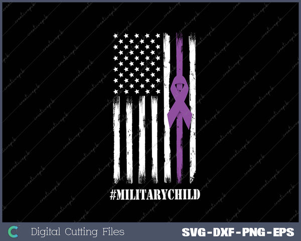 Purple Up Military Child Awareness SVG PNG Cutting Printable Files