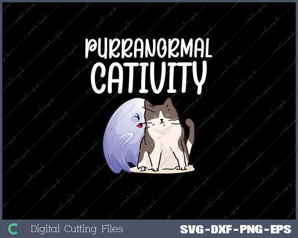 Purranormal Cativity Funny Cat Ghost Halloween Party