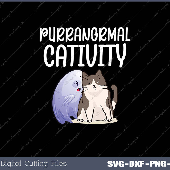 Purranormal Cativity Funny Cat Ghost Halloween Party