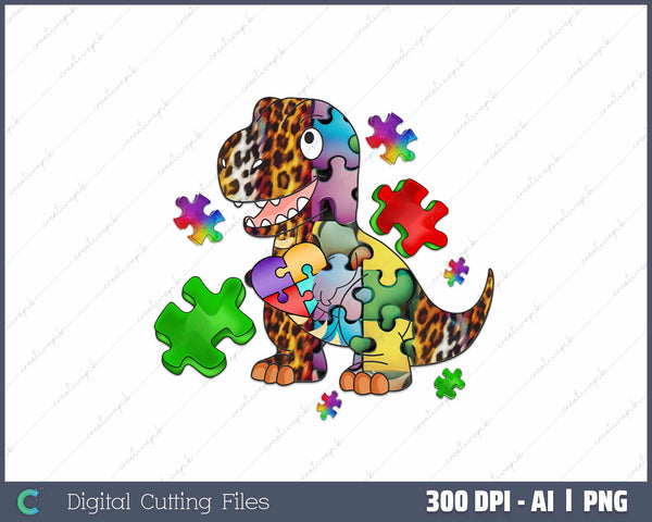 Puzzles Dinosaurs Kids Animal Puzzle Toy Kids AI PNG Sublimation File