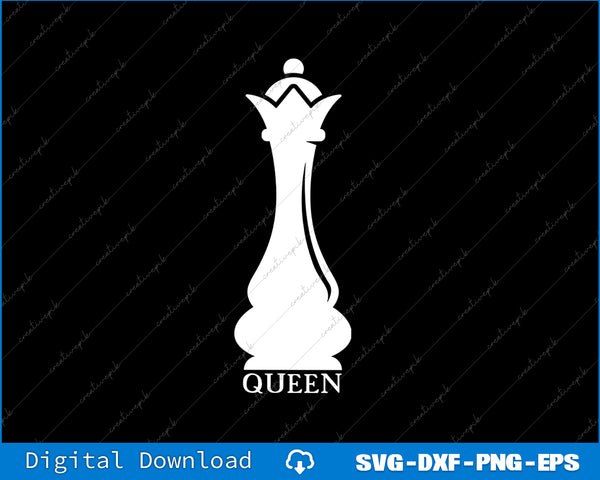 Queen Chess Piece Halloween Costume Chess Club SVG PNG File
