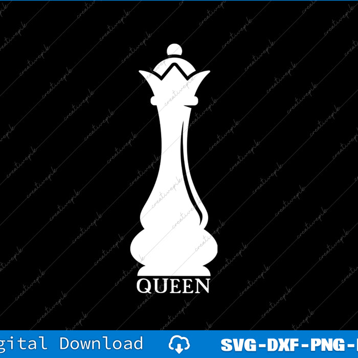 Queen Chess Piece Halloween Costume Chess Club SVG PNG File