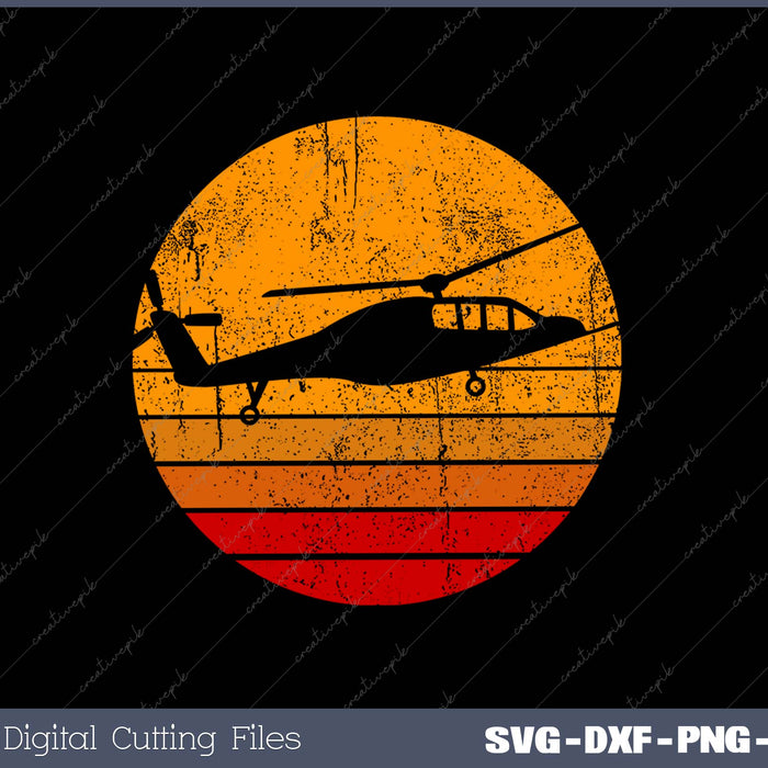 R44 Helicopter Pilot Aviation SVG PNG Cutting Printable Files