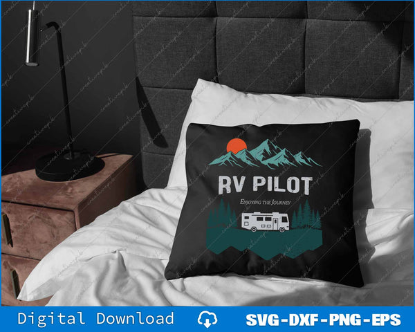 RV Pilot Camping Motorhome Travel Vacation SVG PNG Cutting Printable Files