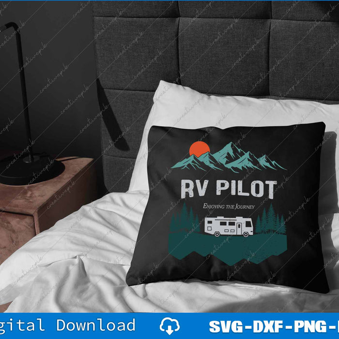 RV Pilot Camping Motorhome Travel Vacation SVG PNG Cutting Printable Files