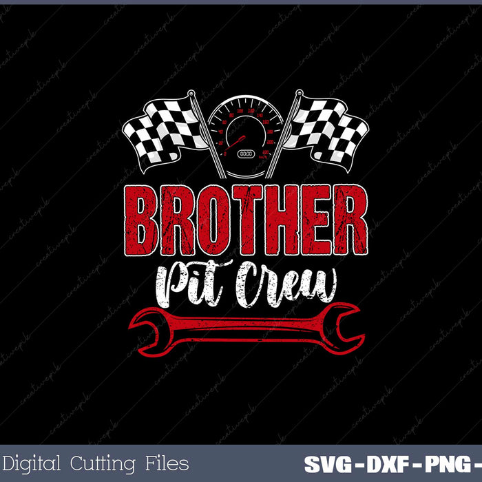 Race Car Birthday Party Racing Family Brother Pit Crew SVG Cut files