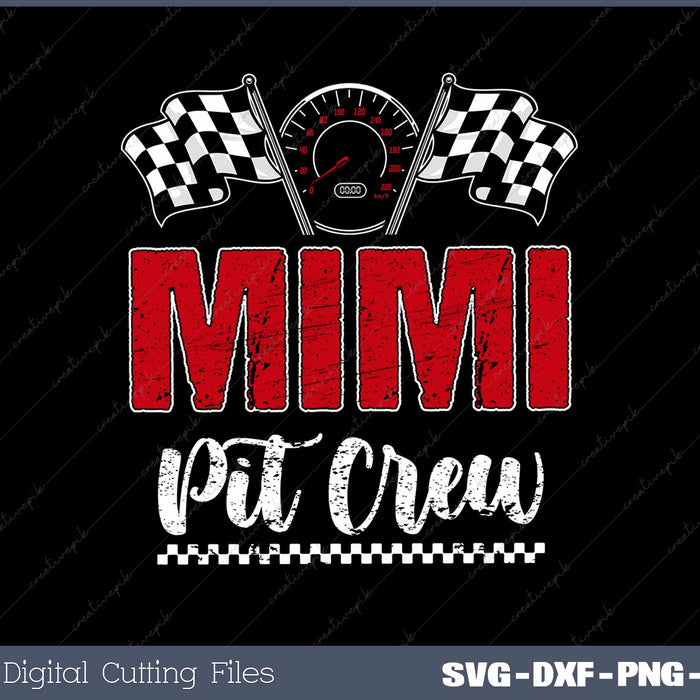 Race Car Racing Family Mimi Pit Crew SVG PNG Printable Files