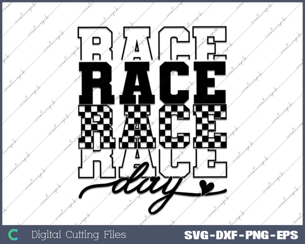 Race Day Racing Season SVG PNG Cutting Printable Files