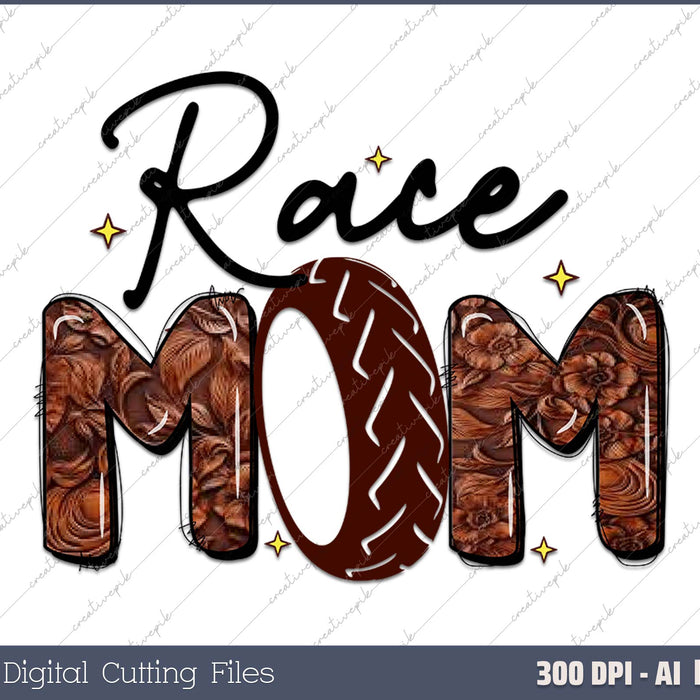 Race Mom AI PNG Sublimation File