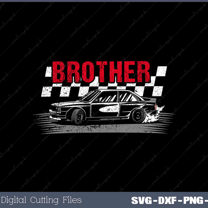 Racing Birthday Party Brother SVG PNG Cutting Printable Files