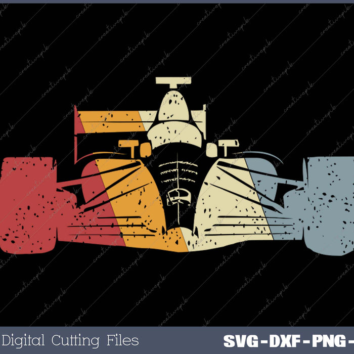 Racing Car Retro Style Vintage