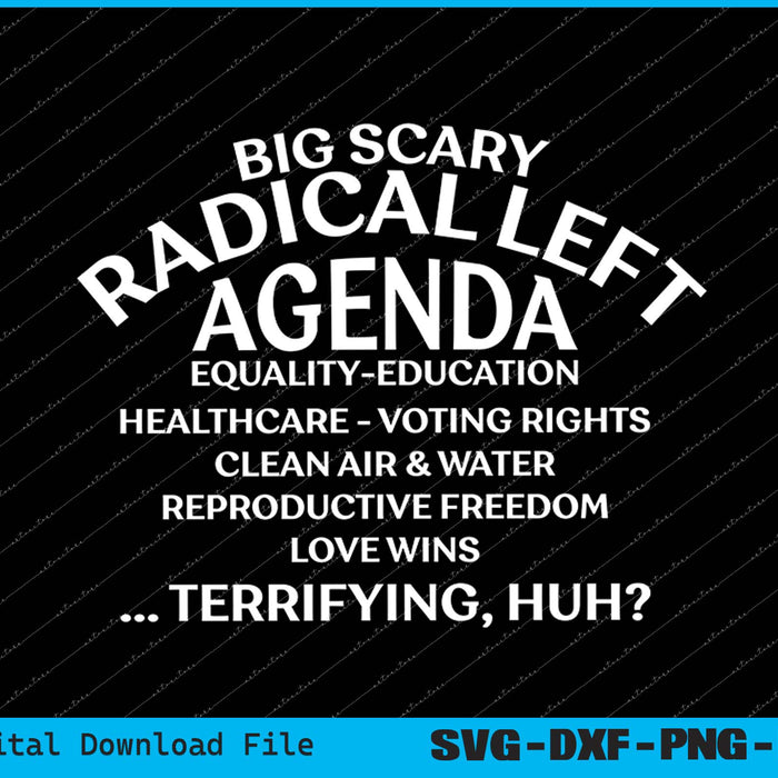 Radical Left Agenda SVG PNG Cutting Printables Files