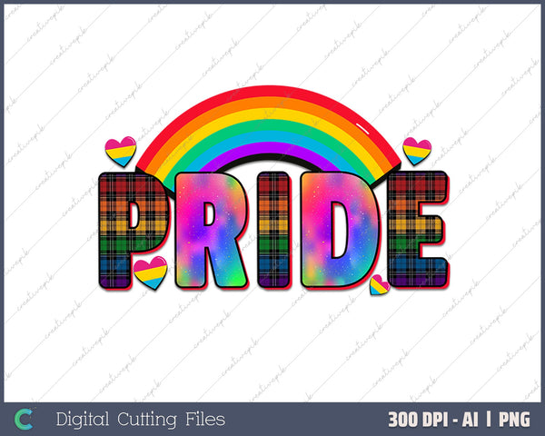 Rainbow Pride AI PNG Sublimation Files