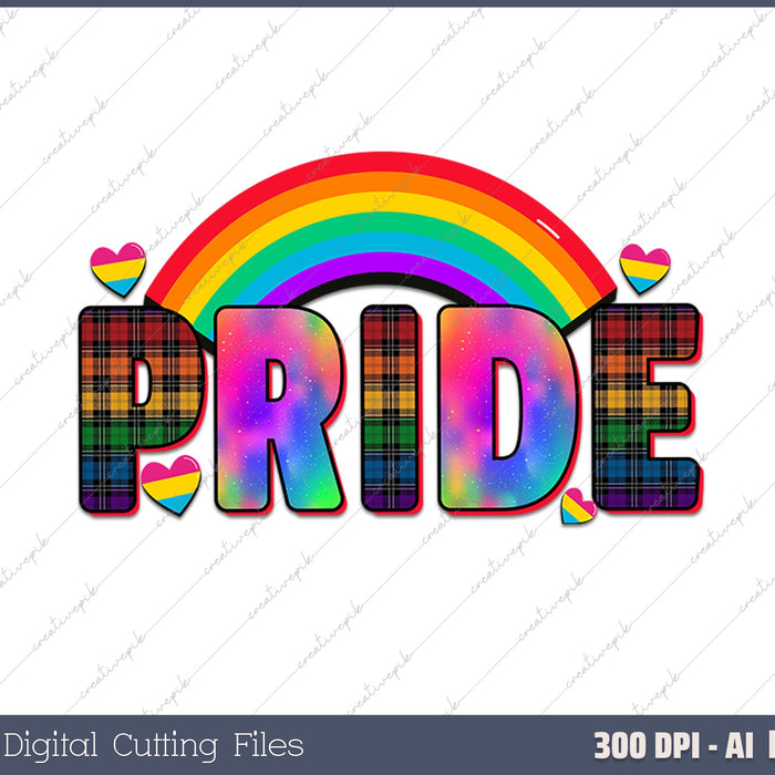 Rainbow Pride AI PNG Sublimation Files