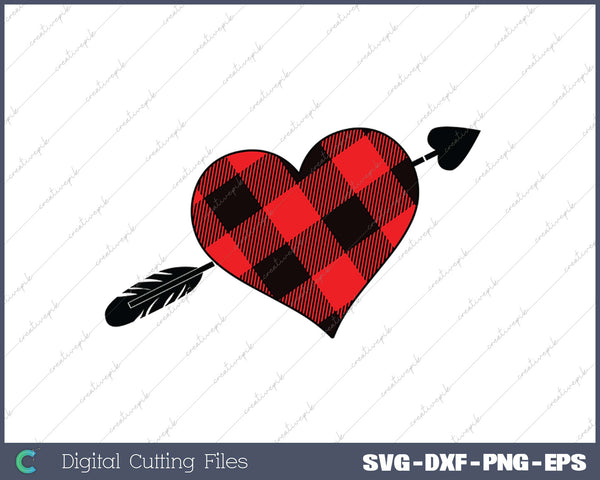 Red Buffalo Valentine's Day SVG PNG Cutting Printable Files