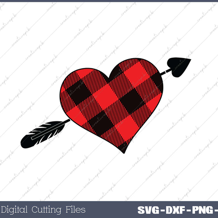 Red Buffalo Valentine's Day SVG PNG Cutting Printable Files