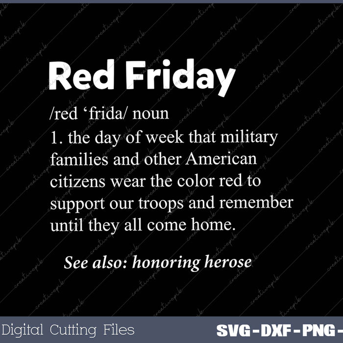 Red Friday Honor Heroes Definition Soldier 