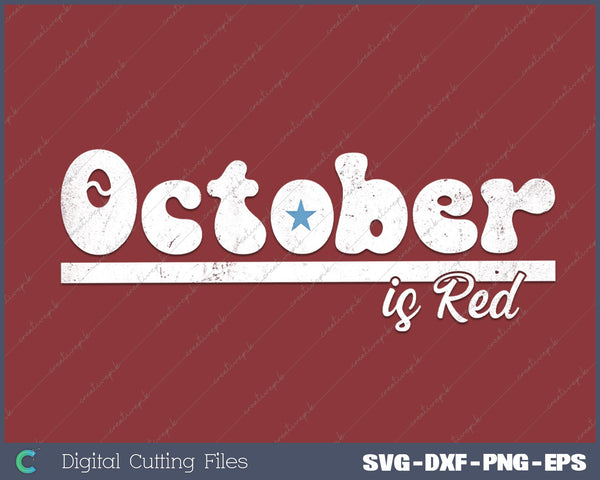 Red October Philly (Throwback) Philadelphia Baseball SVG PNG Cutting Printable Files