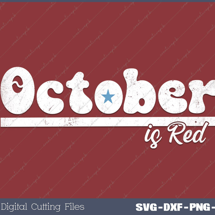 Red October Philly (Throwback) Philadelphia Baseball SVG PNG Cutting Printable Files