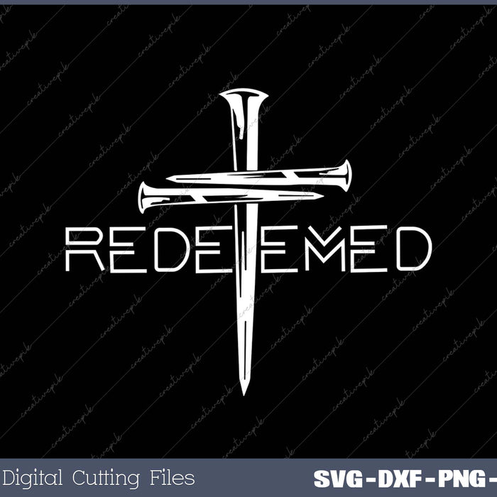 Redeemed Cross Nails Mens Christian American Flag Sleeve