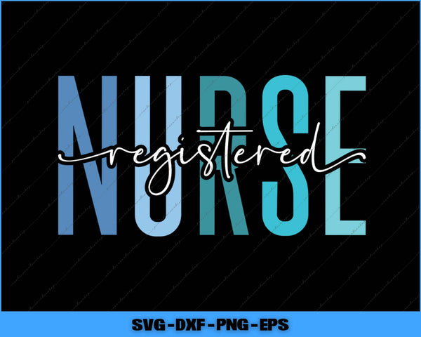 Text 'NURSE registered' in blue and white on a black background with file format text at the bottom.