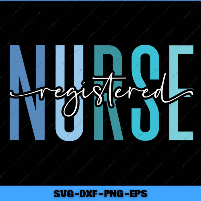 Text 'NURSE registered' in blue and white on a black background with file format text at the bottom.