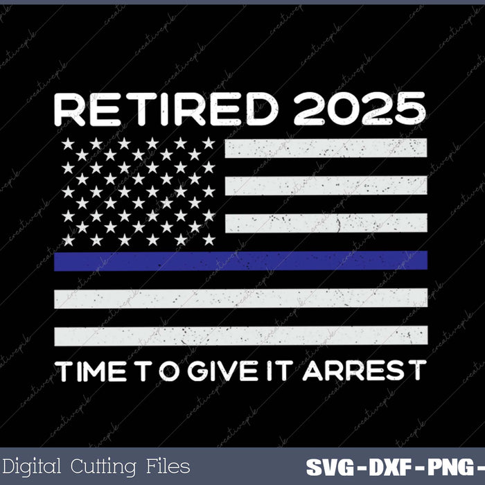 Retired Police Officer 2025 SVG PNG Cutting Printable Files