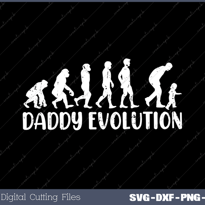 Retreez Funny New Daddy Evolution of Dad Fathers Day Graphic Printed