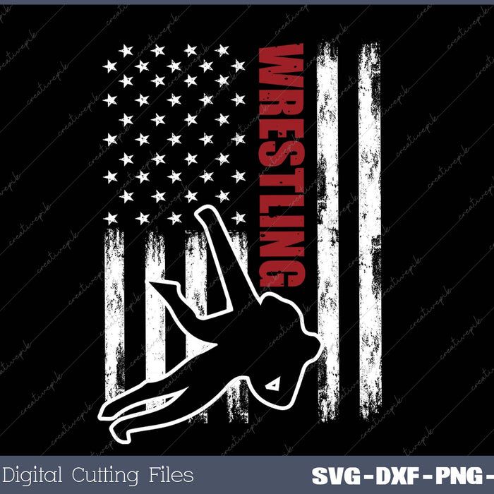 Retro American Wrestling Apparel US Flag Wrestling